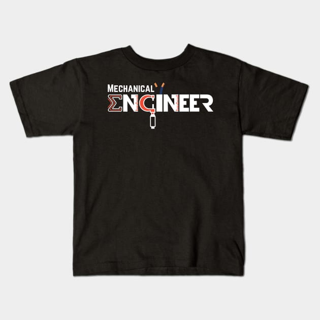 Mechanical Engineer Kids T-Shirt by Tee3D